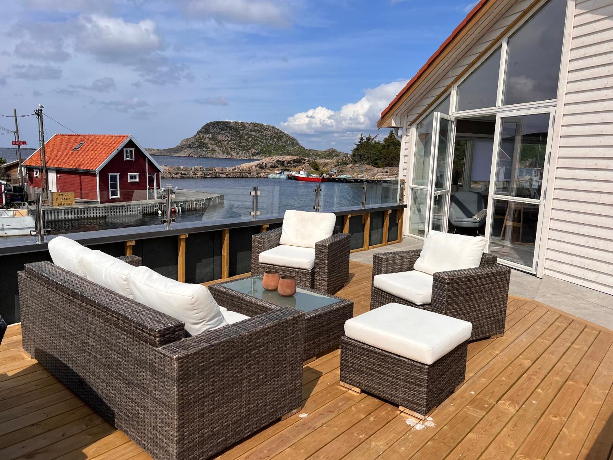 Ferienwohnung Korshamn Rorbuer Lyngdal Exterior foto